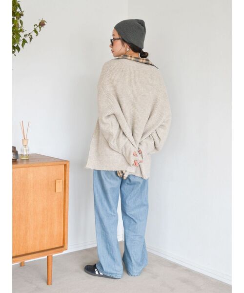 Ungrid(アングリッド)の「ミドル丈ニットカーデ(カーディガン/ボレロ・レディース・ピンク/ヘザーグレー/アイボリー・FREE)」の16枚目の写真