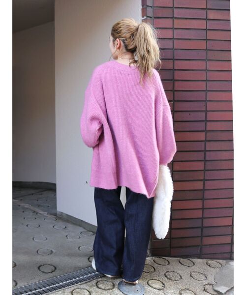 Ungrid(アングリッド)の「ミドル丈ニットカーデ(カーディガン/ボレロ・レディース・ピンク/ヘザーグレー/アイボリー・FREE)」の22枚目の写真