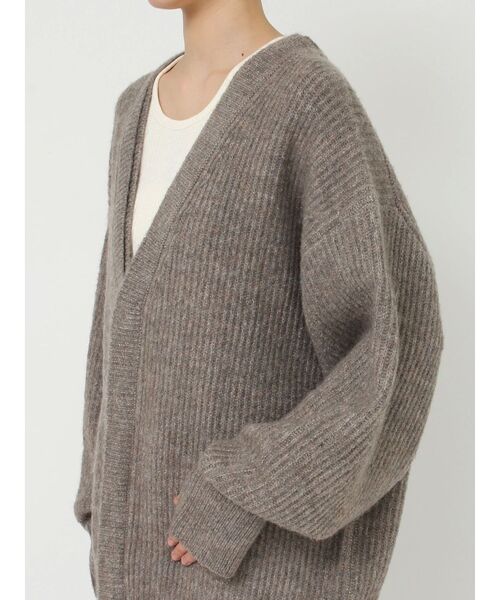 Ungrid（アングリッド）の「ミドル丈ニットカーデ（カーディガン/ボレロ・レディース・ピンク/ヘザーグレー/アイボリー・FREE）」の17枚目の写真