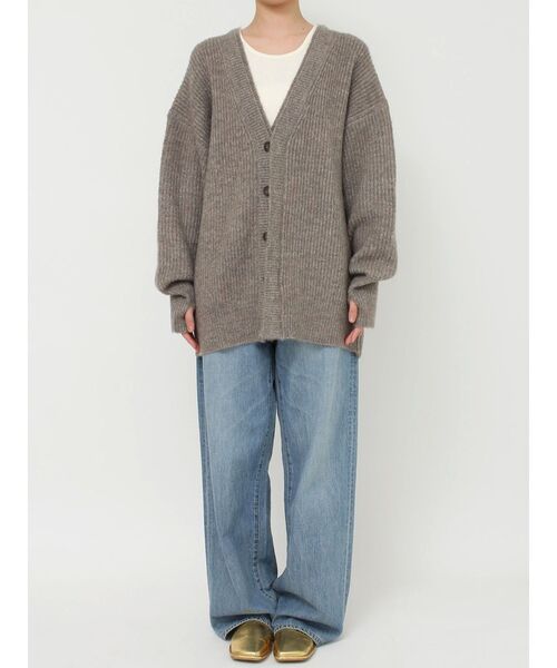 Ungrid（アングリッド）の「ミドル丈ニットカーデ（カーディガン/ボレロ・レディース・ピンク/ヘザーグレー/アイボリー・FREE）」の20枚目の写真