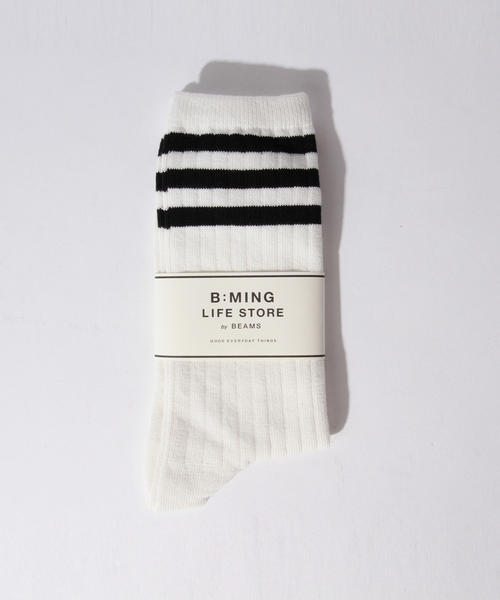 B:MING by BEAMS（ビーミングバイビームス）の「ビーミング by ビームス / WOMENS 3ラインソックス（ソックス/靴下・レディース・ホワイト/レッド系その他/グリーン/ネイビー・ONE SIZE）」の12枚目の写真