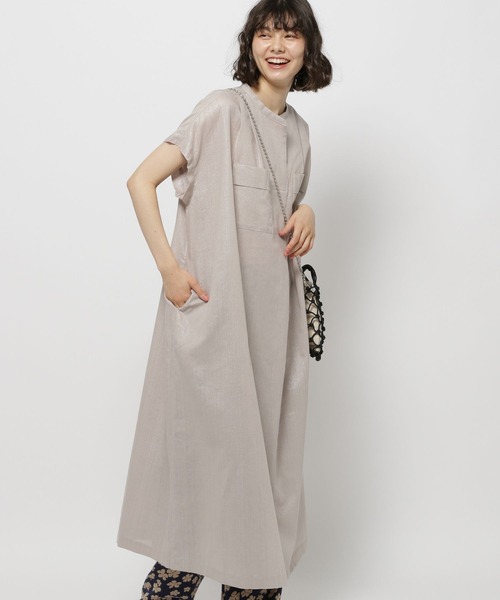 niko and...(ニコアンド)の「キラキラリップストップワンピース(ワンピース・レディース・ライトグレー/イエロー/チャコール・FREE)」の2枚目の写真