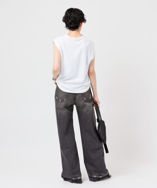 AP STUDIO（エーピーストゥディオ）の「プレーンノースリーブティ（Tシャツ/カットソー・レディース・ホワイト/ブラック・FREE）」の11枚目の写真