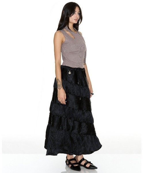 SETSETSET(セットセットセット)の「【SETSETSET】SLEEVELESS TIE NECK / 【セットセットセット】タイタンクトップ(タンクトップ・レディース・ブラウン/アイボリー・ONE SIZE)」の10枚目の写真