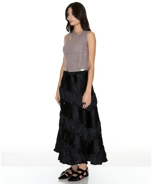 SETSETSET(セットセットセット)の「【SETSETSET】SLEEVELESS TIE NECK / 【セットセットセット】タイタンクトップ(タンクトップ・レディース・ブラウン/アイボリー・ONE SIZE)」の9枚目の写真