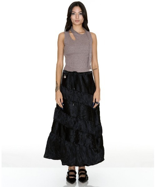 SETSETSET(セットセットセット)の「【SETSETSET】SLEEVELESS TIE NECK / 【セットセットセット】タイタンクトップ(タンクトップ・レディース・ブラウン/アイボリー・ONE SIZE)」の8枚目の写真