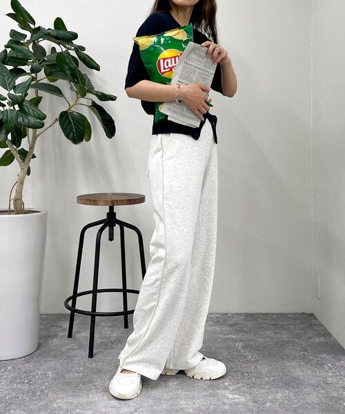 fredy emue（フレディエミュ）の「イージーワイドスウェットパンツ（スウェットパンツ・レディース・グレー/チャコールグレー/ライトグレー・38）」の10枚目の写真