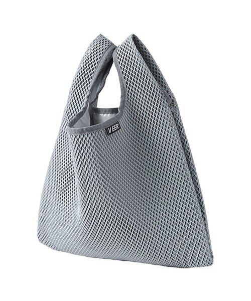 KiU(キウ)の「KiU/キウ FULL REFLECTOR MESH TOTE BAG/フルリフレクターメッシュトートバッグ(トートバッグ・メンズ・グレー/ブラック・ONE SIZE)」の14枚目の写真