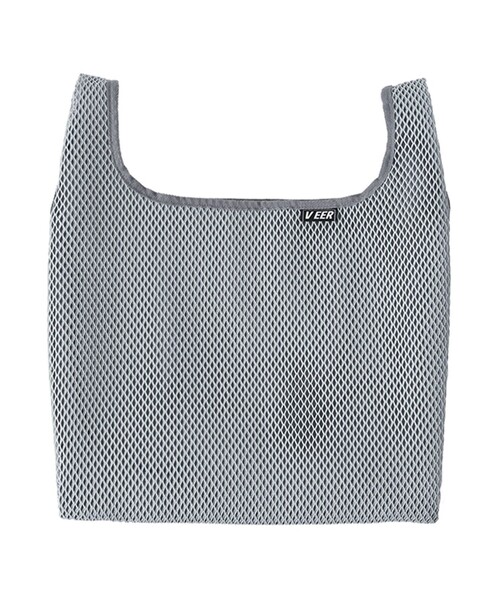 KiU(キウ)の「KiU/キウ FULL REFLECTOR MESH TOTE BAG/フルリフレクターメッシュトートバッグ(トートバッグ・メンズ・グレー/ブラック・ONE SIZE)」の13枚目の写真