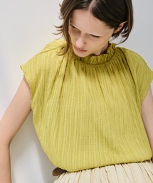 Libra Cue | クリンクルフレンチスリーブブラウス(シャツ/ブラウス)