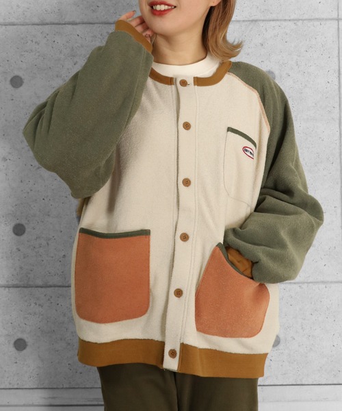 KRIFF MAYER Lady's Collection（クリフメイヤーレディースコレクション）の「ブークレカーデ（カーディガン/ボレロ・レディース・レンガ/カラフル/サンドベージュ/ブラック/カーキ・MEDIUM/LARGE）」の5枚目の写真