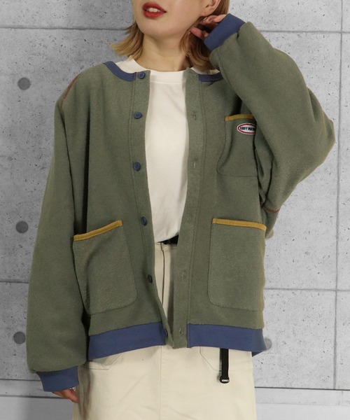 KRIFF MAYER Lady's Collection（クリフメイヤーレディースコレクション）の「ブークレカーデ（カーディガン/ボレロ・レディース・レンガ/カラフル/サンドベージュ/ブラック/カーキ・MEDIUM/LARGE）」の3枚目の写真