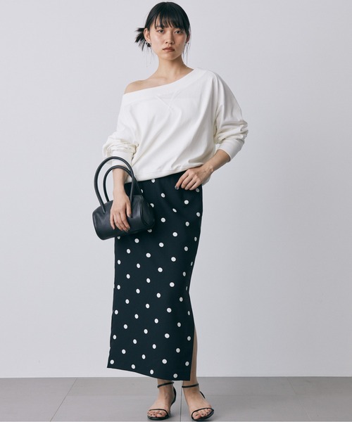 BABYLONE（バビロン）の「ボートクロップドカットソー（Tシャツ/カットソー・レディース・ライトグレー/ホワイト/サックスブルー・フリー）」の22枚目の写真