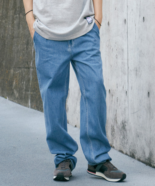 VENCEEXCHANGE(ヴァンスエクスチェンジ)の「ワンタックルーズデニムパンツ(デニムパンツ・メンズ・チャコール/ブラック/ブルー・LL/M/L)」の4枚目の写真