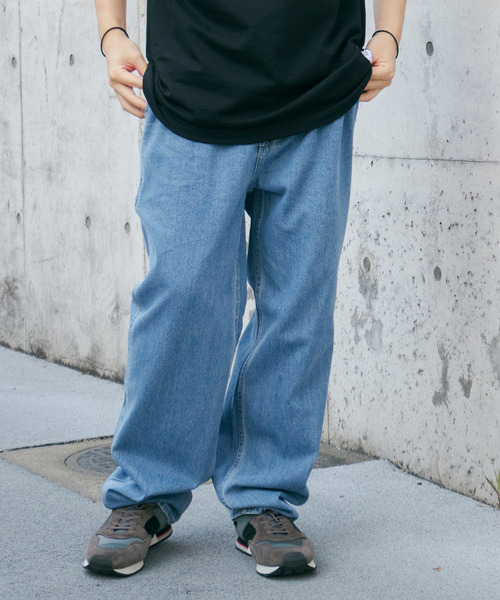 VENCEEXCHANGE(ヴァンスエクスチェンジ)の「ワンタックルーズデニムパンツ(デニムパンツ・メンズ・チャコール/ブラック/ブルー・LL/M/L)」の9枚目の写真