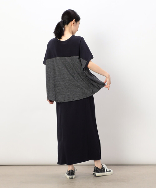 ONIGIRI(オニギリ)の「【 速乾 】前後2WAY ボーダープルオーバー/セットアップ対応(Tシャツ/カットソー・レディース・ネイビー/ブラウン/ベージュ・FREE)」の5枚目の写真