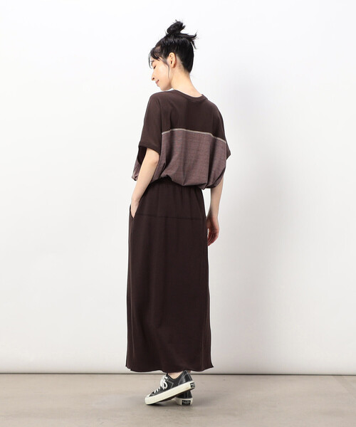 ONIGIRI(オニギリ)の「【 速乾 】前後2WAY ボーダープルオーバー/セットアップ対応(Tシャツ/カットソー・レディース・ネイビー/ブラウン/ベージュ・FREE)」の9枚目の写真