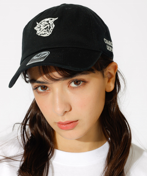 AMERICANA（アメリカーナ）の「【ORIGINAL Charcoal × Americana】Leopards キャップ / ベースボールキャップ / 刺繍【オリジナル チャコール × アメリカーナ】コラボレーション（キャップ・レディース・ブラック/サックスブルー/パープル/グリーン/レッド/チャコールグレー/ネイビー/ワイン・フリー）」の2枚目の写真