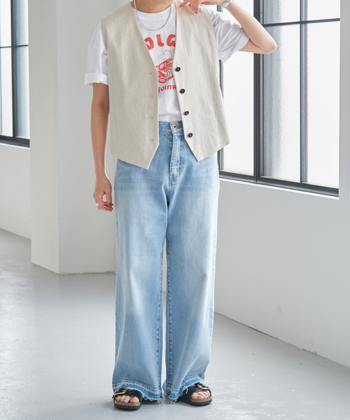 Spick & Span（スピックアンドスパン）の「Asian Graphic TEE（Tシャツ/カットソー・レディース・ホワイト/グリーン/ベージュ・FREE）」の5枚目の写真
