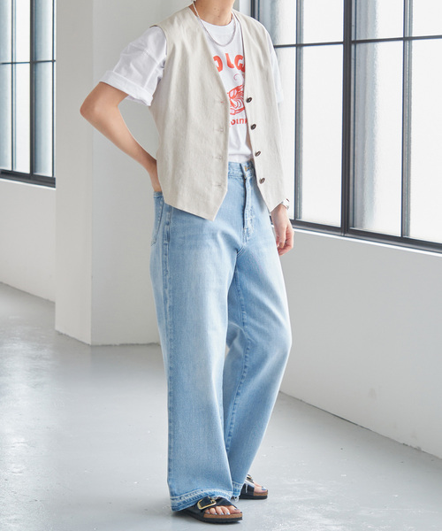 Spick & Span（スピックアンドスパン）の「Asian Graphic TEE（Tシャツ/カットソー・レディース・ホワイト/グリーン/ベージュ・FREE）」の6枚目の写真