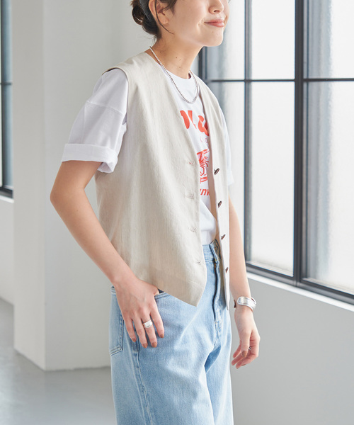 Spick & Span（スピックアンドスパン）の「Asian Graphic TEE（Tシャツ/カットソー・レディース・ホワイト/グリーン/ベージュ・FREE）」の9枚目の写真