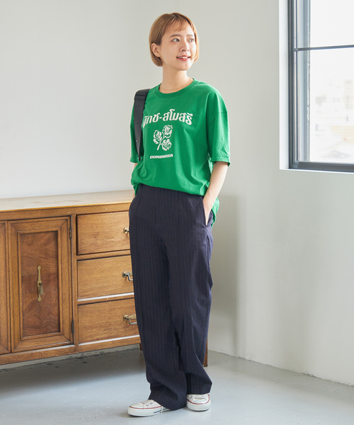 Spick & Span（スピックアンドスパン）の「Asian Graphic TEE（Tシャツ/カットソー・レディース・ホワイト/グリーン/ベージュ・FREE）」の21枚目の写真