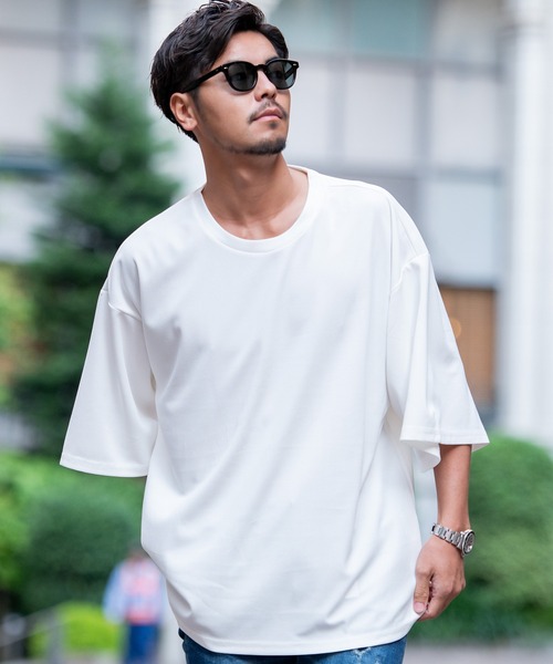 SILVER BULLET(シルバーバレット)の「『CavariA/キャバリア』クルーネック オーバーサイズTEE 半袖(Tシャツ/カットソー・メンズ・ミント/ブルー/グレー/ベージュ/ブラック/ホワイト・L/M)」の1枚目の写真