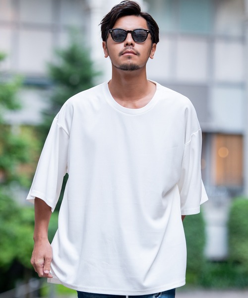SILVER BULLET(シルバーバレット)の「『CavariA/キャバリア』クルーネック オーバーサイズTEE 半袖(Tシャツ/カットソー・メンズ・ミント/ブルー/グレー/ベージュ/ブラック/ホワイト・L/M)」の7枚目の写真
