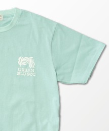 【URBAN ISLAND SOCIETY/アーバンアイランドソサエティ】LEAF PRINT TEE/ワンポイントロゴ半袖Tシャツ