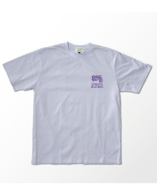 URBAN ISLAND SOCIETY(アーバンアイランドソサエティ)の「【URBAN ISLAND SOCIETY/アーバンアイランドソサエティ】LEAF PRINT TEE/ワンポイントロゴ半袖Tシャツ(Tシャツ/カットソー・メンズ・パープル/ターコイズブルー/オフホワイト・SMALL/MEDIUM/LARGE/X-LARGE)」の11枚目の写真