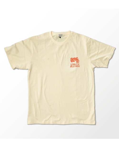 URBAN ISLAND SOCIETY(アーバンアイランドソサエティ)の「【URBAN ISLAND SOCIETY/アーバンアイランドソサエティ】LEAF PRINT TEE/ワンポイントロゴ半袖Tシャツ(Tシャツ/カットソー・メンズ・パープル/ターコイズブルー/オフホワイト・SMALL/MEDIUM/LARGE/X-LARGE)」の5枚目の写真