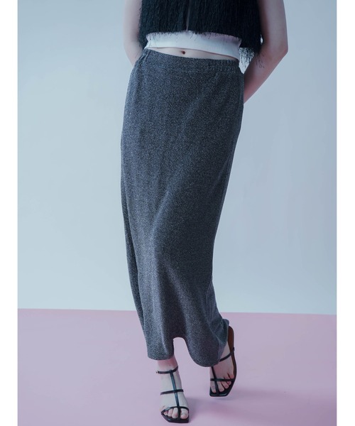 :ETHROF(イーサオブ)の「GLITTER KNIT SKIRT(スカート・レディース・シルバー・MEDIUM)」の6枚目の写真