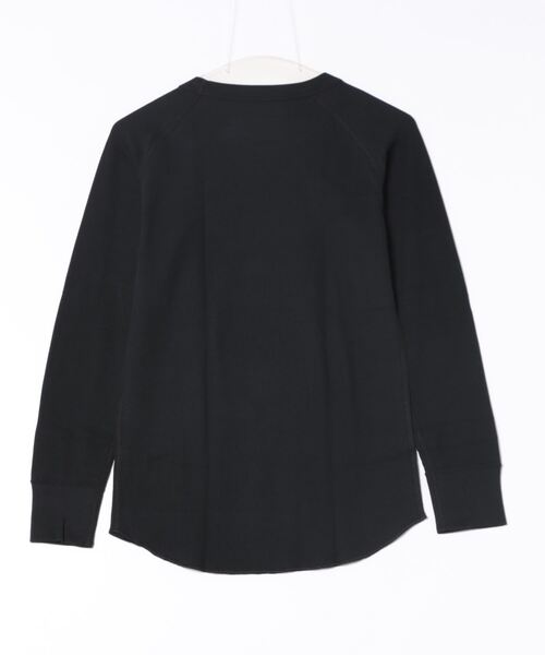 HANES(ヘインズ)の「【HANES/ヘインズ】クルーネック ワッフル(Tシャツ/カットソー・レディース・ブラック/オフホワイト・FREE)」の8枚目の写真