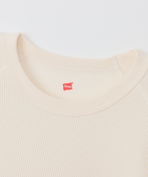 HANES(ヘインズ)の「【HANES/ヘインズ】クルーネック ワッフル(Tシャツ/カットソー・レディース・ブラック/オフホワイト・FREE)」の10枚目の写真