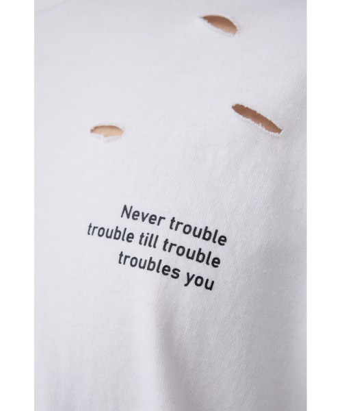 AZUL by moussy（アズールバイマウジー）の「ピグメントダメージTシャツ（Tシャツ/カットソー・メンズ・レッド/ブラック/オフホワイト/ブルー・FREE）」の13枚目の写真