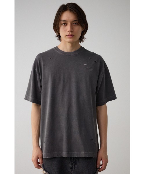 AZUL by moussy（アズールバイマウジー）の「ピグメントダメージTシャツ（Tシャツ/カットソー・メンズ・レッド/ブラック/オフホワイト/ブルー・FREE）」の18枚目の写真