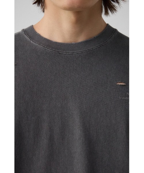 AZUL by moussy（アズールバイマウジー）の「ピグメントダメージTシャツ（Tシャツ/カットソー・メンズ・レッド/ブラック/オフホワイト/ブルー・FREE）」の21枚目の写真