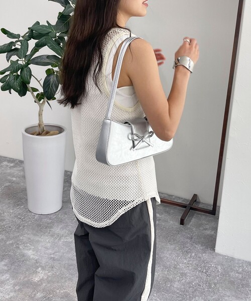fredy emue（フレディエミュ）の「メッシュチュニックタンクトップ（タンクトップ・レディース・アイボリー/ブラック/ベージュ・38）」の4枚目の写真