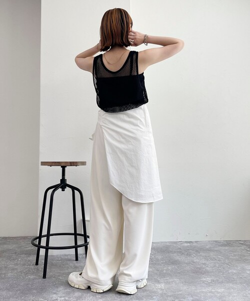 fredy emue（フレディエミュ）の「メッシュチュニックタンクトップ（タンクトップ・レディース・アイボリー/ブラック/ベージュ・38）」の13枚目の写真