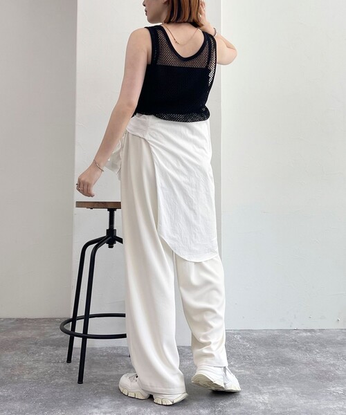 fredy emue（フレディエミュ）の「メッシュチュニックタンクトップ（タンクトップ・レディース・アイボリー/ブラック/ベージュ・38）」の12枚目の写真