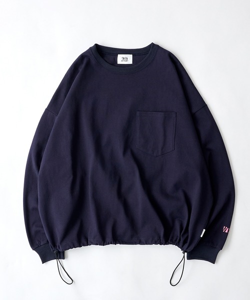 WETTEMPT（ウィテンプト）の「OVERSIZED DRAW CORD LONG TEE / オーバーサイズドローコードロンT（Tシャツ/カットソー・メンズ・ブラック系その他/ホワイト系その他/グレー系その他/ネイビー系/ネイビー/ブラック/オフホワイト/杢グレー・SMALL/MEDIUM/LARGE）」の8枚目の写真