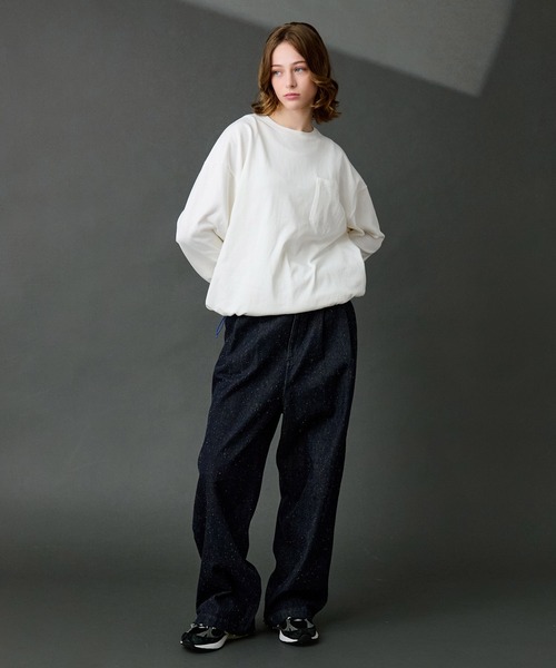 セール】OVERSIZED DRAW CORD LONG TEE / オーバーサイズドロー