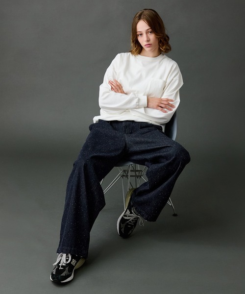 WETTEMPT（ウィテンプト）の「OVERSIZED DRAW CORD LONG TEE / オーバーサイズドローコードロンT（Tシャツ/カットソー・メンズ・ブラック系その他/ホワイト系その他/グレー系その他/ネイビー系/ネイビー/ブラック/オフホワイト/杢グレー・SMALL/MEDIUM/LARGE）」の12枚目の写真