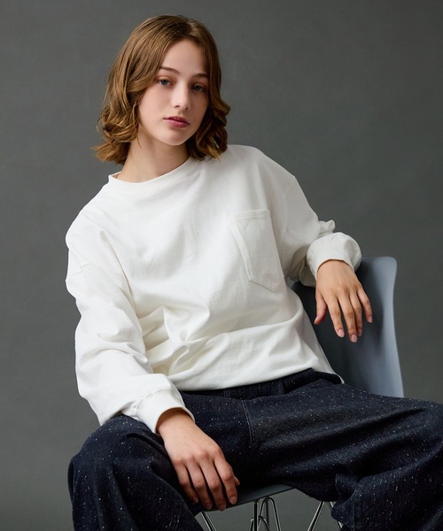 chopovalowena 長袖トップス　ロンT オールワン(ALL ONE) トップス 長袖Tシャツ ロンT SHIFTED LOGO
