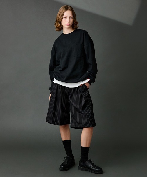 WETTEMPT（ウィテンプト）の「OVERSIZED DRAW CORD LONG TEE / オーバーサイズドローコードロンT（Tシャツ/カットソー・メンズ・ブラック系その他/ホワイト系その他/グレー系その他/ネイビー系/ネイビー/ブラック/オフホワイト/杢グレー・SMALL/MEDIUM/LARGE）」の18枚目の写真
