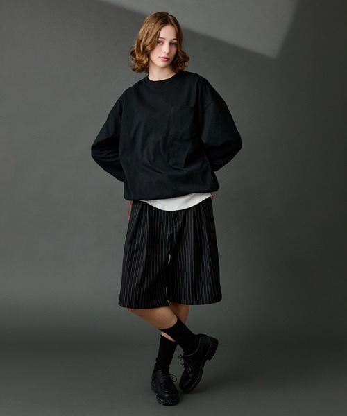 WETTEMPT（ウィテンプト）の「OVERSIZED DRAW CORD LONG TEE / オーバーサイズドローコードロンT（Tシャツ/カットソー・メンズ・ブラック系その他/ホワイト系その他/グレー系その他/ネイビー系/ネイビー/ブラック/オフホワイト/杢グレー・SMALL/MEDIUM/LARGE）」の19枚目の写真