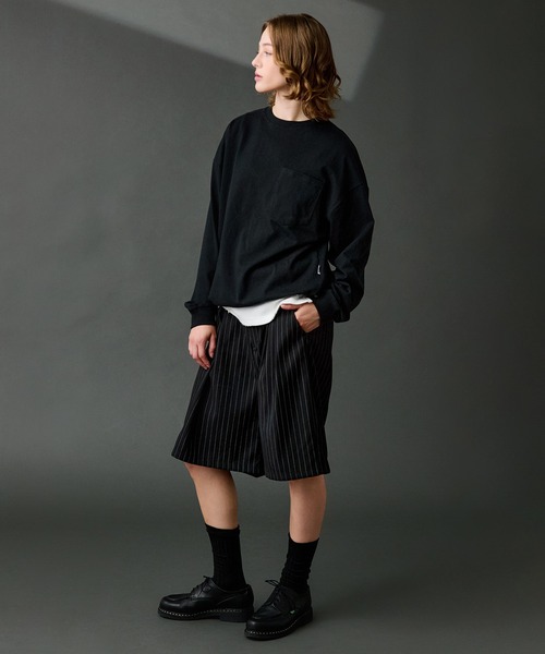 WETTEMPT（ウィテンプト）の「OVERSIZED DRAW CORD LONG TEE / オーバーサイズドローコードロンT（Tシャツ/カットソー・メンズ・ブラック系その他/ホワイト系その他/グレー系その他/ネイビー系/ネイビー/ブラック/オフホワイト/杢グレー・SMALL/MEDIUM/LARGE）」の20枚目の写真
