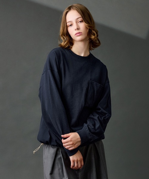 OVERSIZED DRAW CORD LONG TEE / オーバーサイズドローコード
