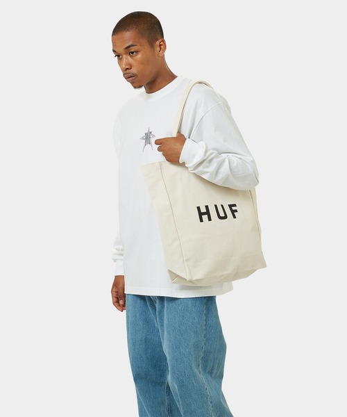 HUF（ハフ）の「HUF OG LOGO TOTE BAG M / HUF ハフ トートバッグ（トートバッグ・メンズ・ブラック/グレイッシュベージュ/ナチュラル・ONE SIZE）」の13枚目の写真