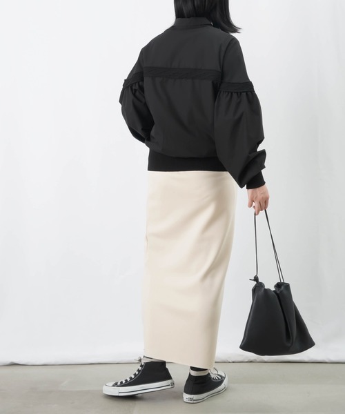 LUCA/LADY LUCK LUCA（ルカ/レディラックルカ）の「LC/LLL ニットドッキングドルマンシャツ（シャツ/ブラウス・レディース・ピンク/グレイッシュベージュ/ブラック・FREE）」の12枚目の写真